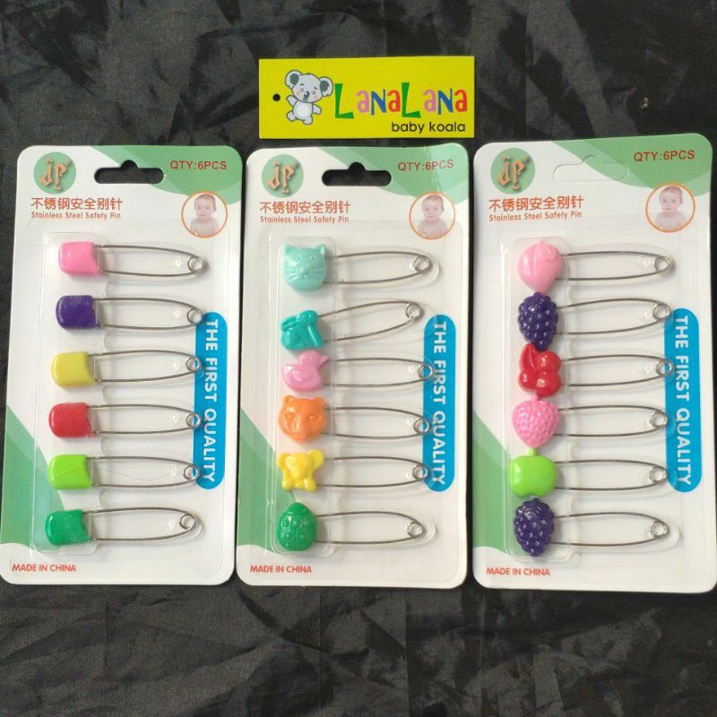 LZ.C21 Set peniti besar plastik aman untuk bayi anak