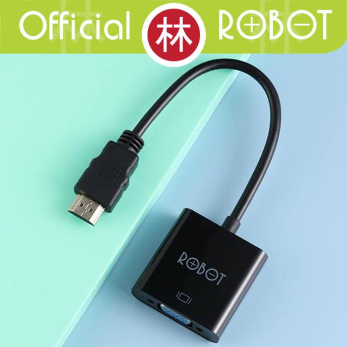 Robot RHV10 Converter HDMI To VGA Adapter 1080P Without Audio &amp; Power