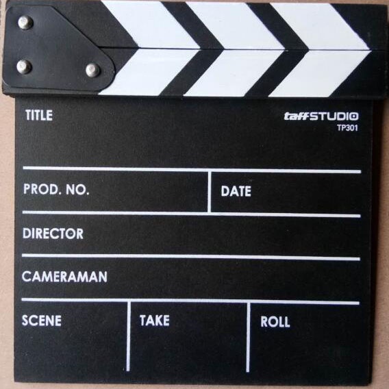 Profesional Clapper Board Classical Movie Film Murah - hitam