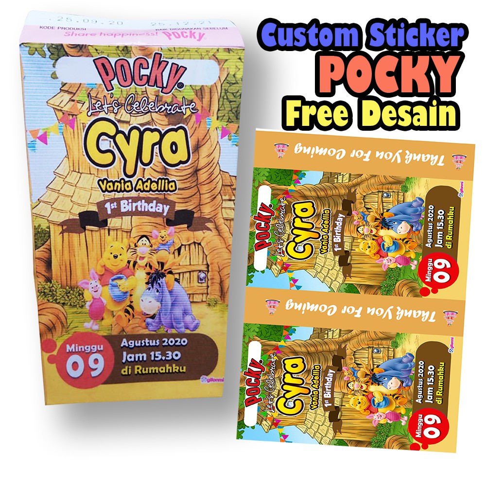 

Custom Stiker Label Pocky Untuk Acara Ulang Tahun (Sticker)