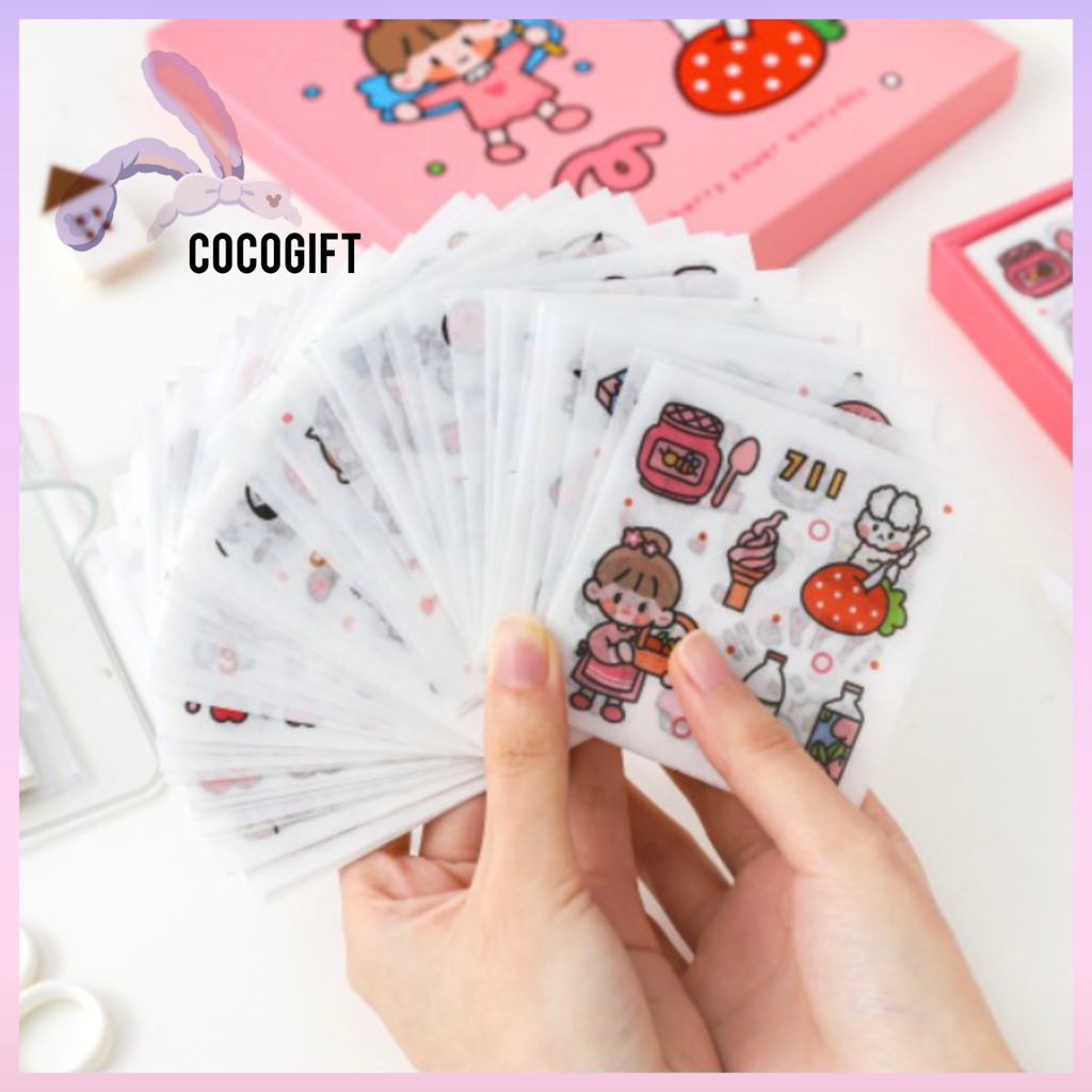 

[Bisa COD] Stiker Aesthetic PVC DIY Buku Diary / Stiker Tumblr / Stiker Deco / Stiker Hp Laptop 1Pc