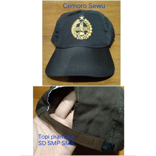 Topi seragam pramuka loggo bordir tebal