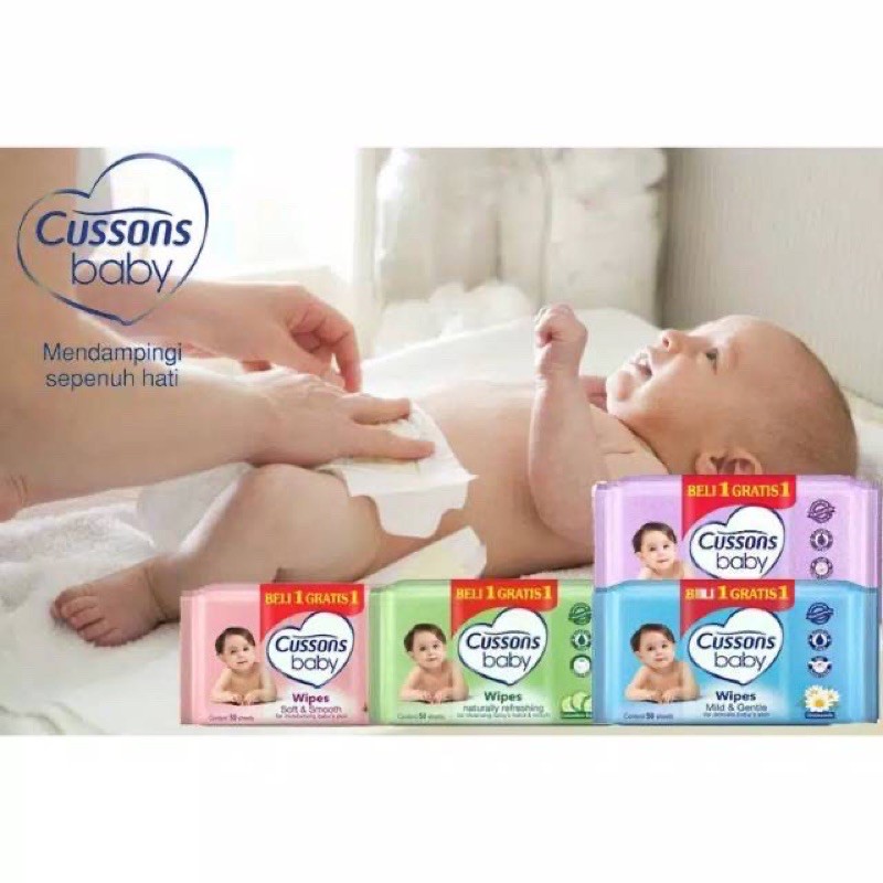 Tissue Cussons Baby Wipes Tissue Basah Cussons