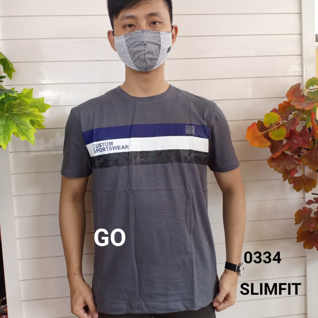 gof MAXMILLIAN KAOS A (Slimfit) Pakaian Pria Atasan Kaos Oblong Original Lengan Pendek