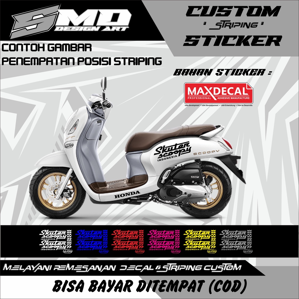CUTTING STICKER SCOOTER INDONESIA SCOOPY NEW