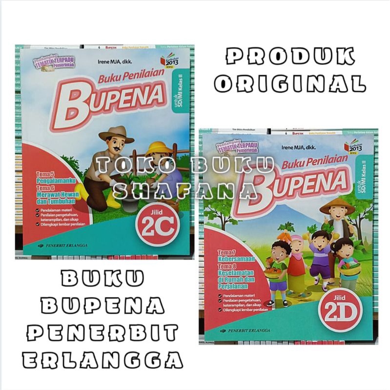 Buku Bupena 2C 2D Erlangga Kelas 2 SD K13 Revisi - Buku Penilaian - Pendamping Tematik ORI