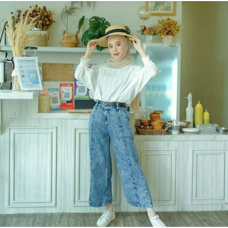 CELANA JEANS WANITA KULOT LIA