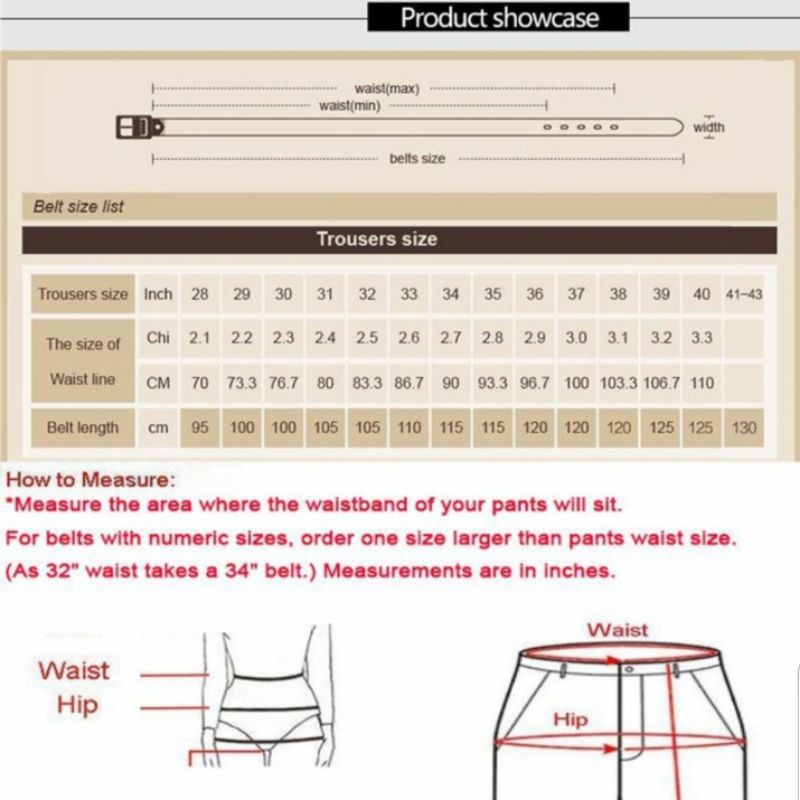 Ikat pinggang Pria Cowather Kulit Sapi Asli - CZ146
