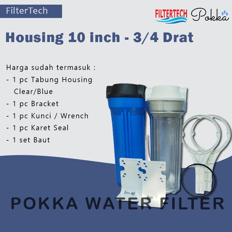 Jual Housing Filter Air 10 inch 3/4 drat FilterTech Shopee