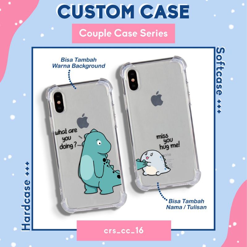 CASE COUPLE DINO ALL TIPE BISA REQUES NAMA BACKGROUND
