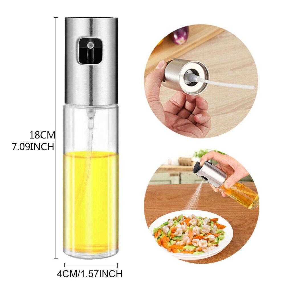 Solighter Glass Olive Oil Sprayer Sauce Bottle 100ml Dispenser BBQ Tetes Pompa Minyak Oil Pot