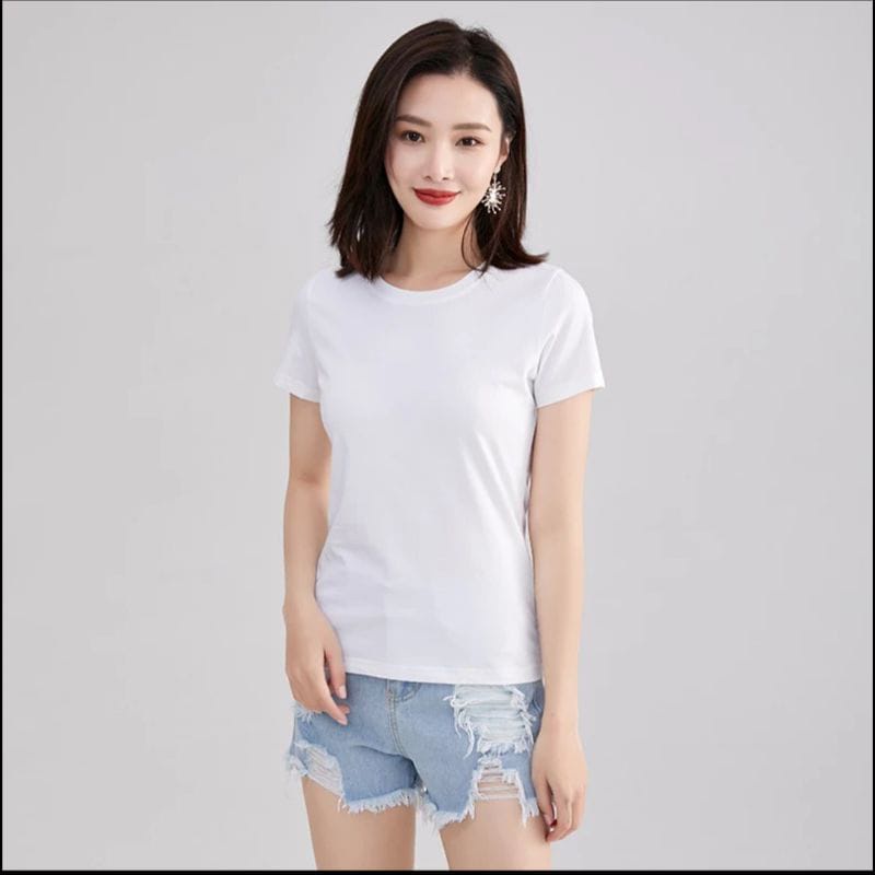 Kaos Polos cewek Baju Wanita Kaos Oblong Baju Tshirt Murah Wanita cotton