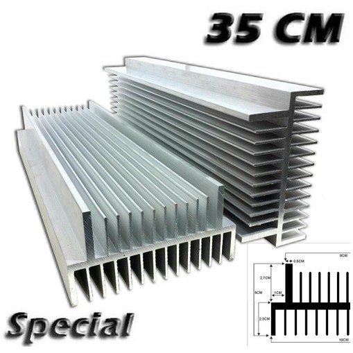 Heatsink Special Yiroshi 35 CM for LED Peltier 2U Audio Mesin Alumunium Pendingin Cooler heat Sink 2 Susun Sirip Tebal Power Ampli Aktif Amplifier Box Sound System