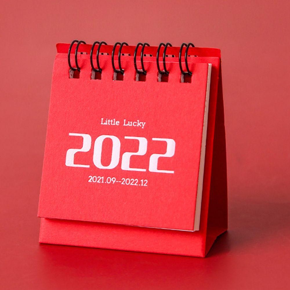 Lanfy 2021-2022 Kalender Perlengkapan Kantor Non-printed Daily Jadwal Berdiri Sendiri Dekorasi Desktop Agenda Organizer Coil Calendar