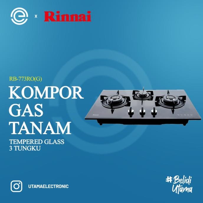 RINNAI Kompor Gas Tanam 3 Tungku RB-773RO(G)