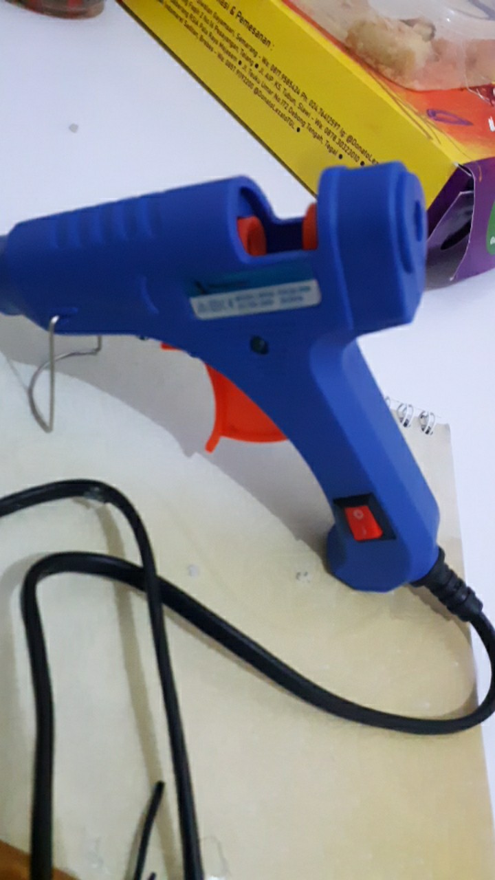 Glue Gun Lem Tembak Kecil 20 Watt Biru