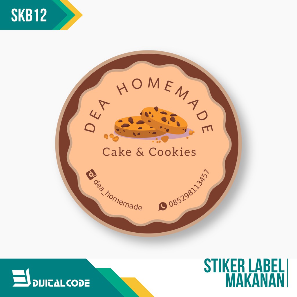 

SKB12 Stiker Label Bulat Untuk Kemasan Kue Toples Bungkus Plastik