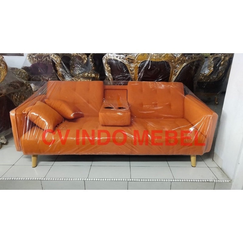 sofa 3 seater tunggal sofa bed ruang tamu kursi tamu tunggal 2 seater dudukan ready makassar murah m