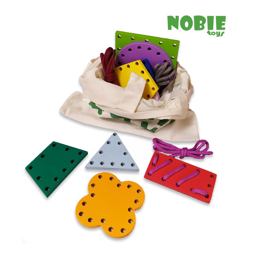 Mainan Terapi Papan Jahit Geo 8s APE Alat Peraga Edukasi Mainan Kayu