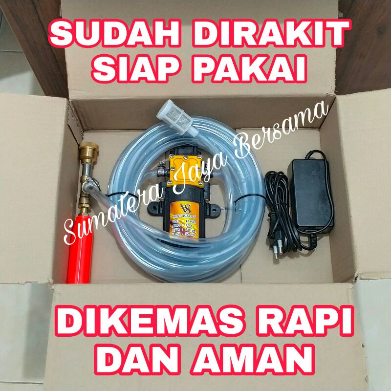 Alat cuci motor steam mini Mesin pompa dc cuci ac motor mobil setim stim mini
