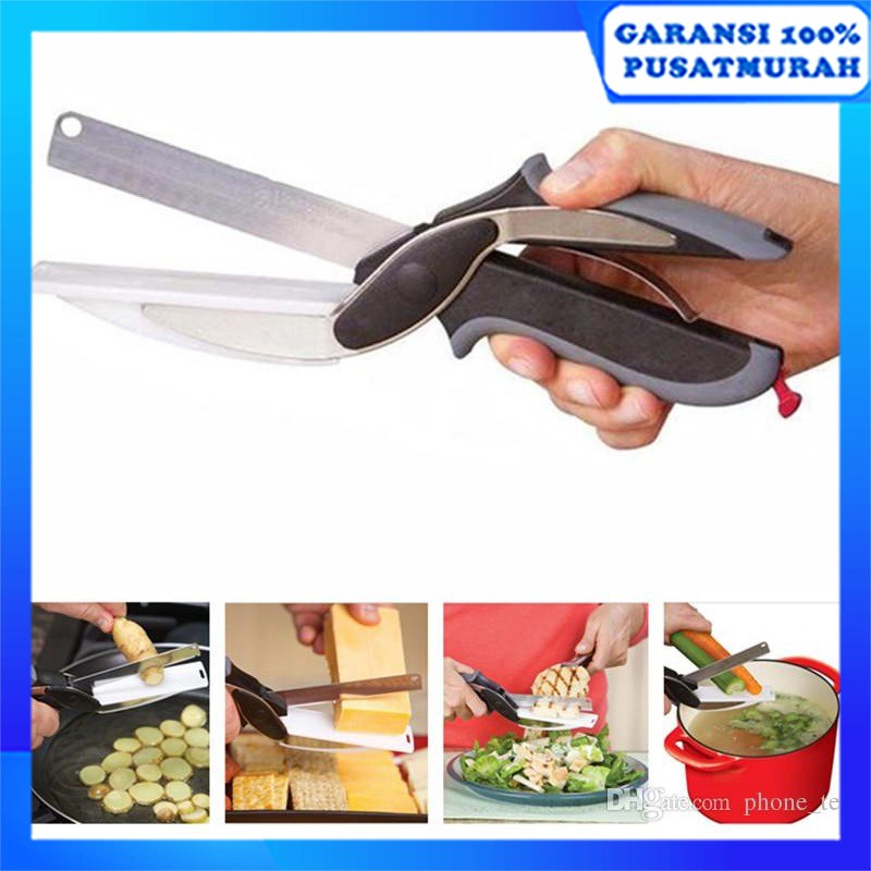 [300gr] Gunting Dapur Serbaguna Clever Cutter Pemotong Sayuran - Hitam