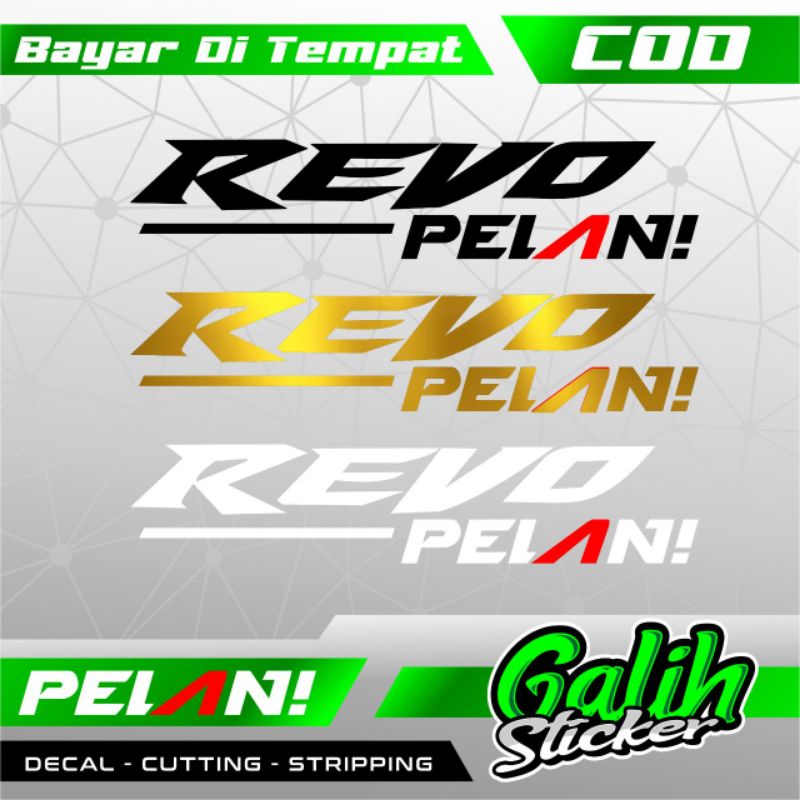 Stiker Cutting Motor Revo Pelan