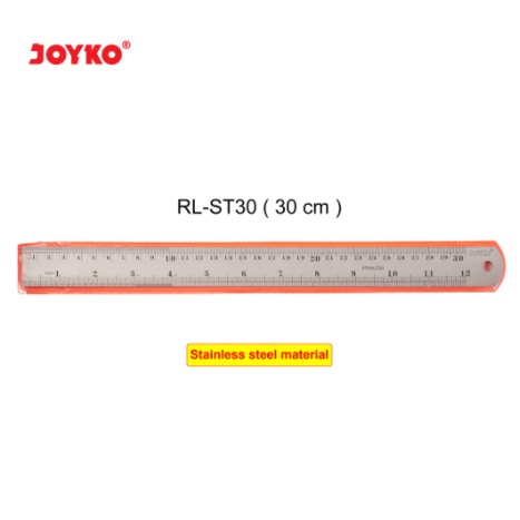 

PENGGARIS BESI JOYKO STAINLESS STEEL RULER 30 CM KUAT TIDAK BERKARAT GROSIR MURAH SEKOLAH 30CM ORI