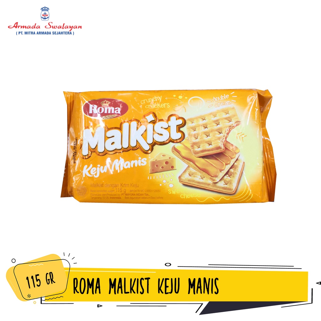 

Roma Malkist Keju Manis 115g