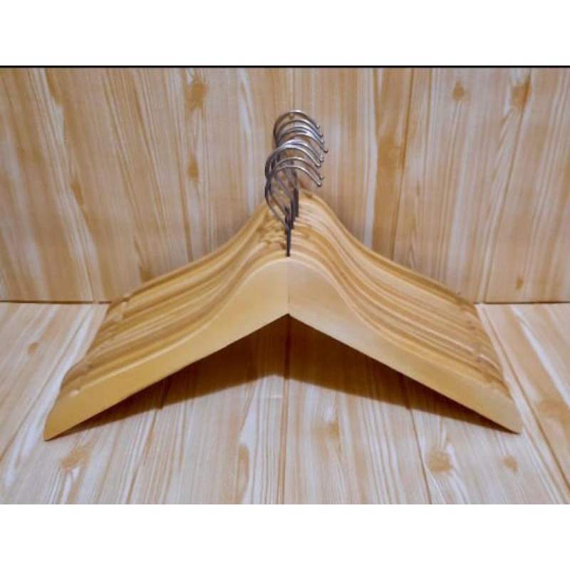 Hanger Kayu Natural Anak 1Lusin