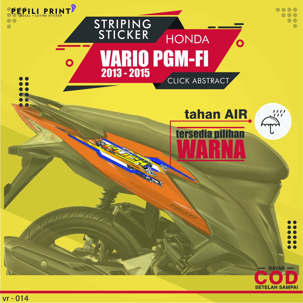 Jual Stiker striping decal thailook variasi body motor honda vario 125