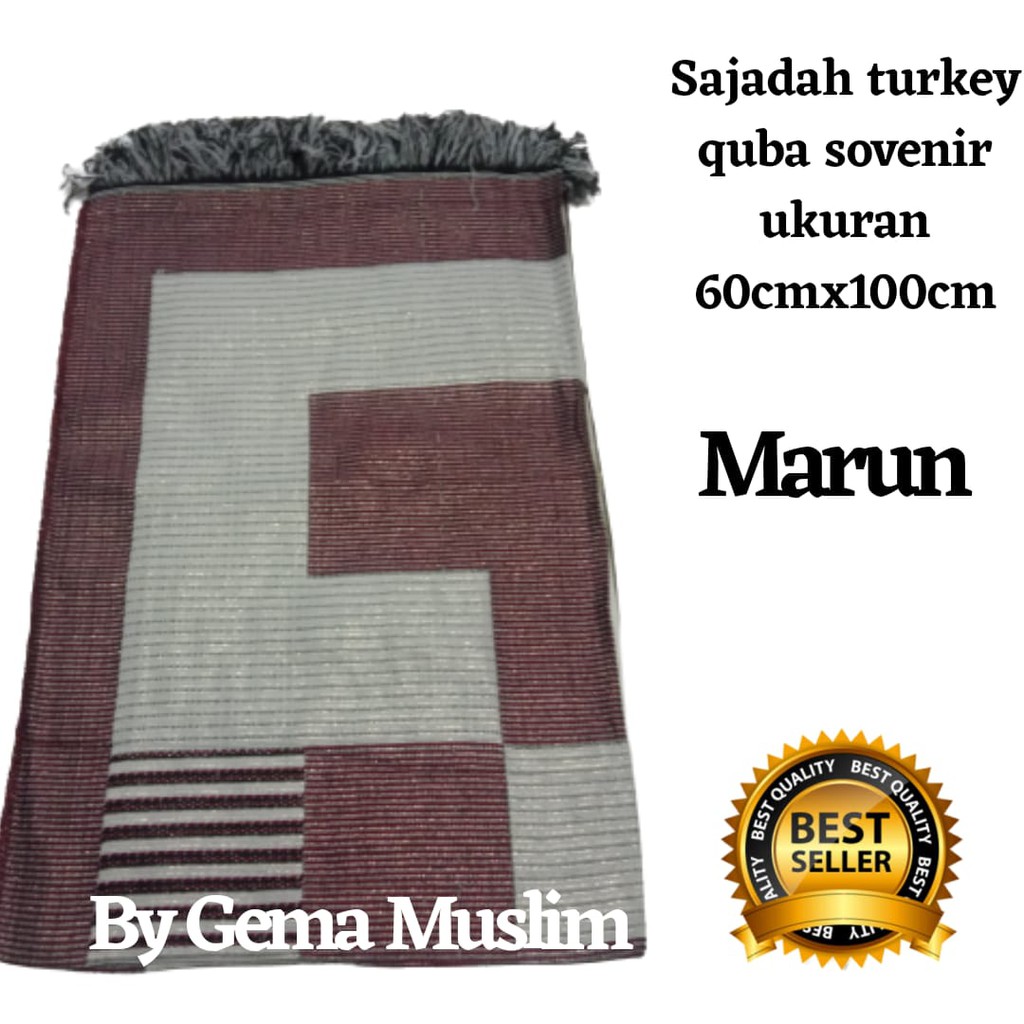 sajadah turky quba 60cmx100cm maroon