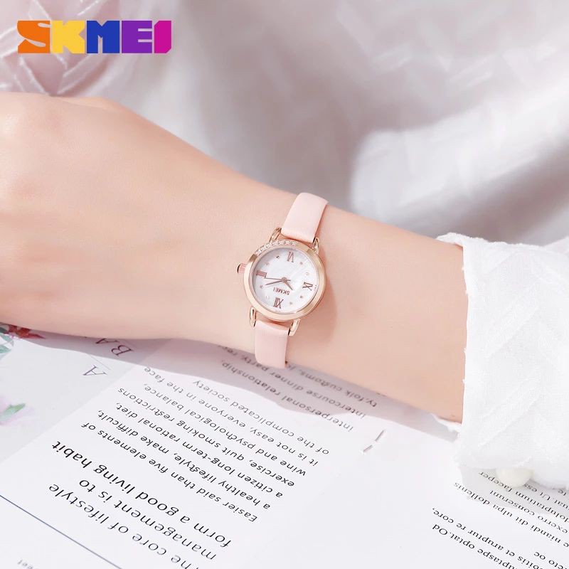 SKMEI 1769 Jam Tangan Wanita Analog Casual Quartz Tali Kulit WATCHKITE WKOS