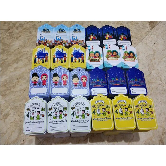

Label parcel idul fitri hang tag kartu ucapan lebaran muslim islam