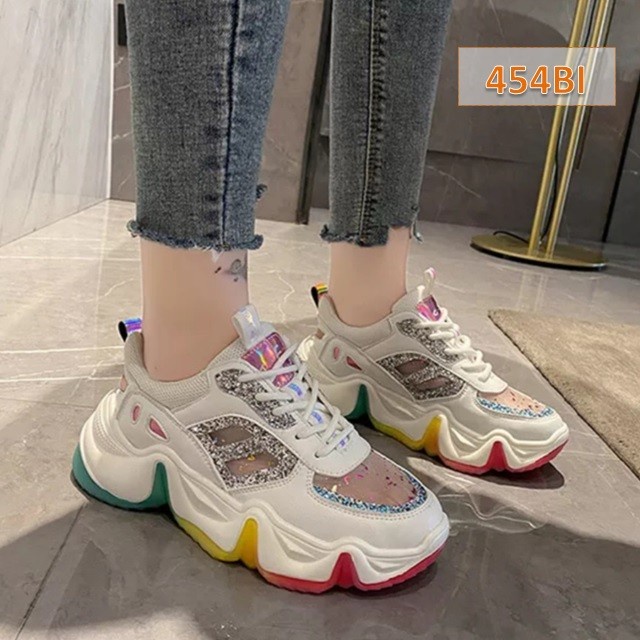 multicolor glitter sneakers