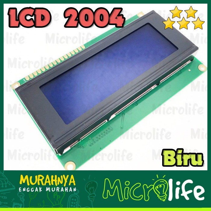 LCD 20x4 2004 Biru Display Arduino Raspberry