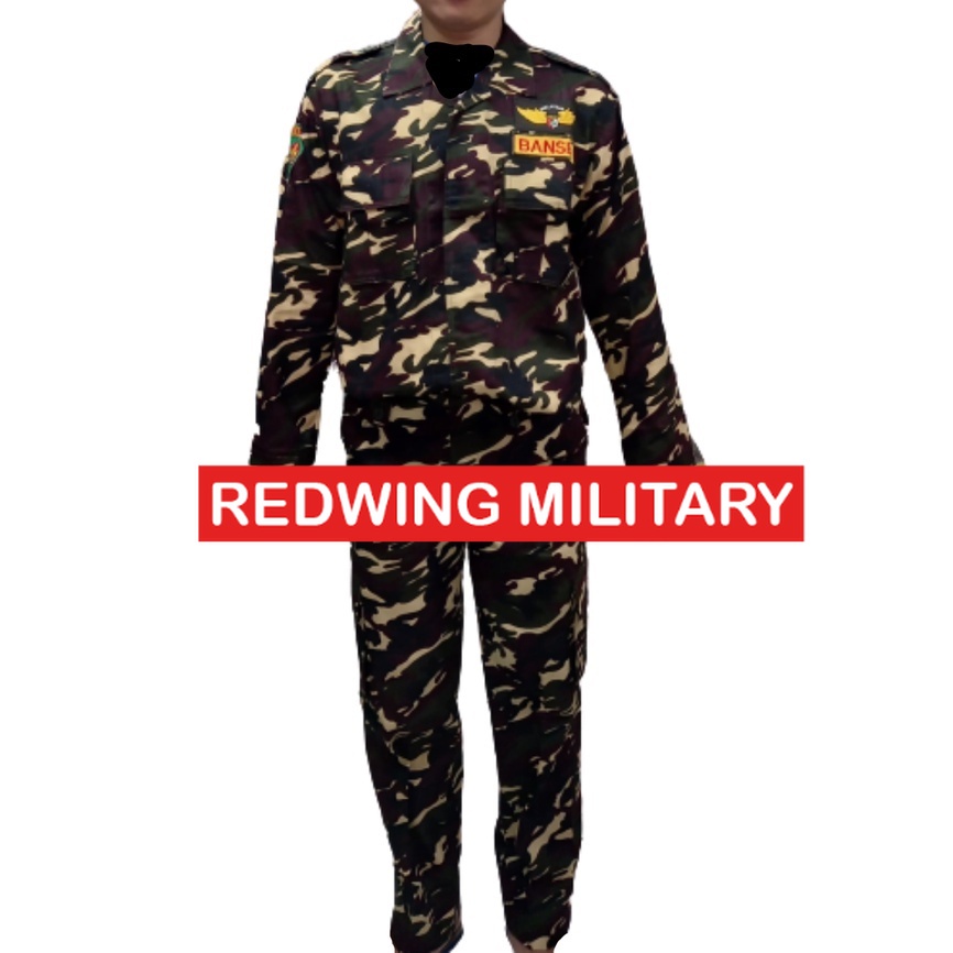 GSM Setelan Seragam Banser Loreng Nasional Bahan Katun TWILL