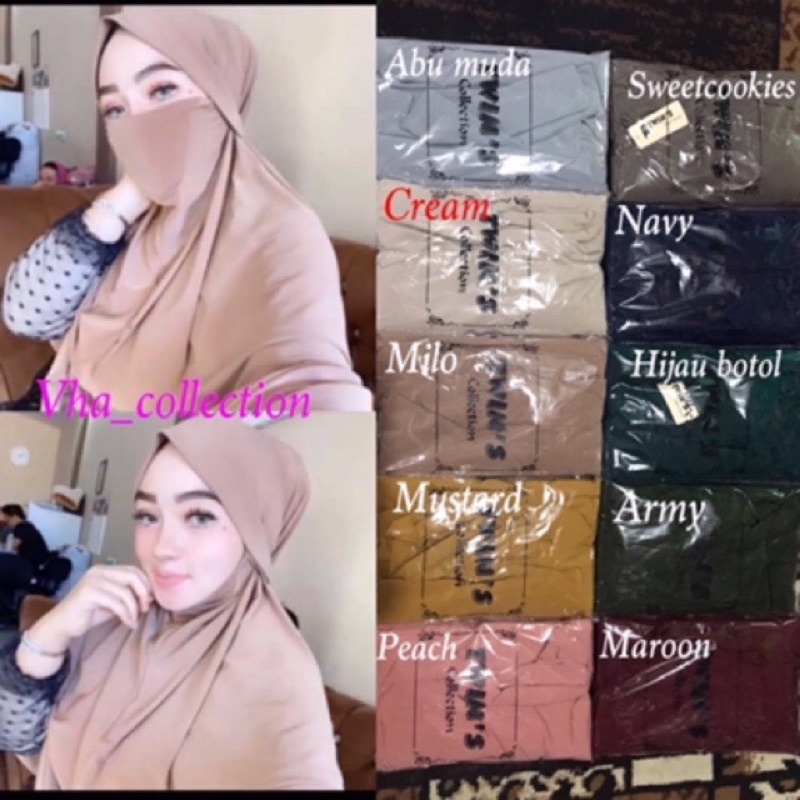 SALE AKHIR TAHUN (Khimar NILLA Jersey super)