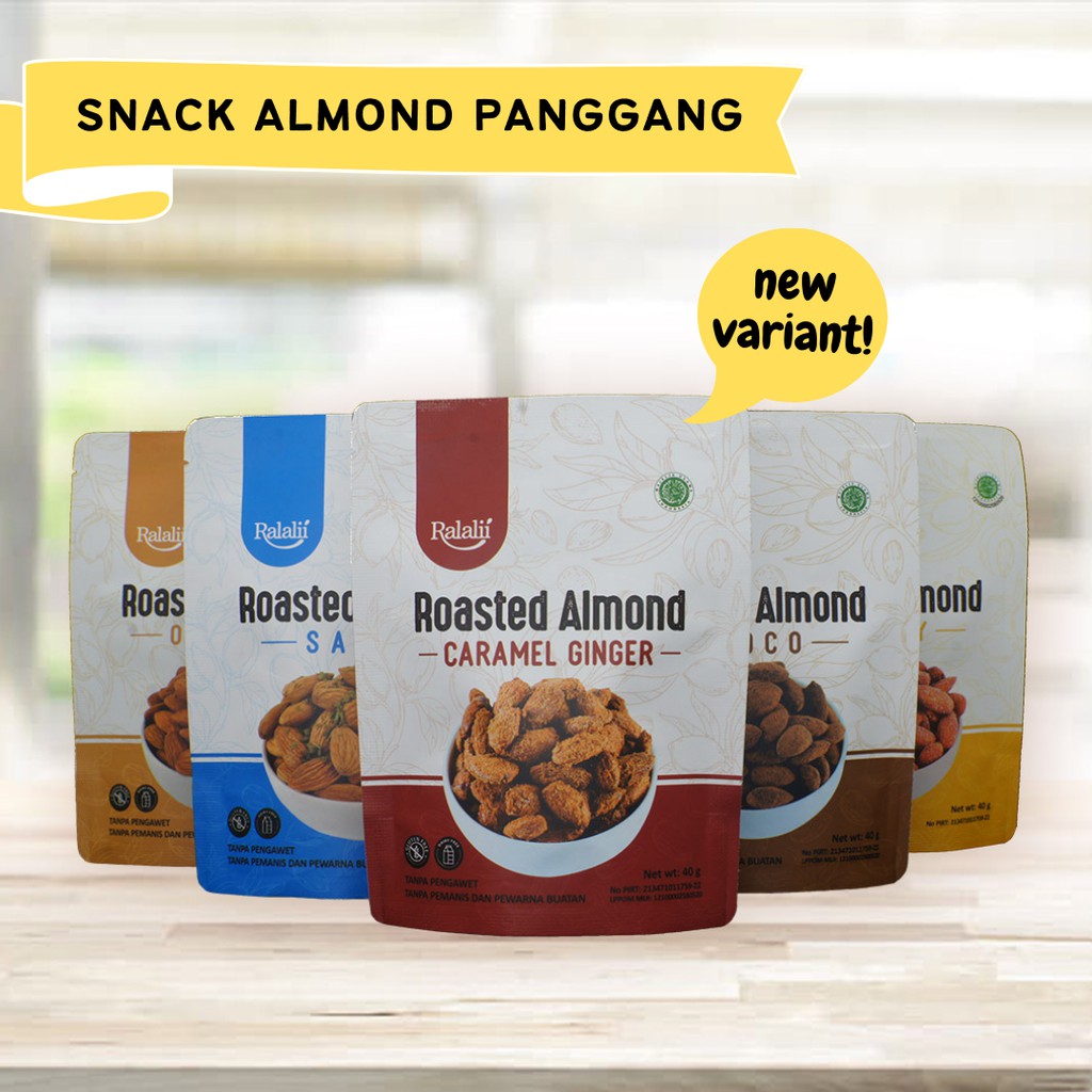 

Ralalii - Roasted Almond / Almond Panggang Pouch (Travel Size) Isi 5 Pcs Bebas Pilih Varian