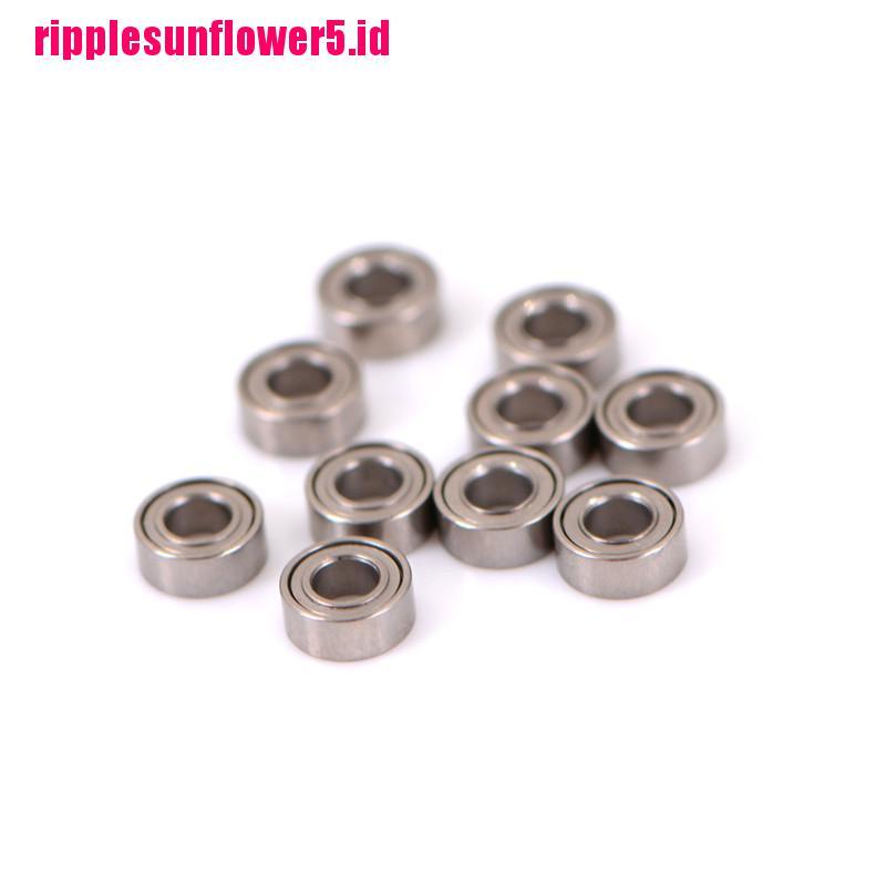 10pcs MR63ZZ Bola Bearing Mini Bahan Baja Ukuran 3x6 X 2.5mm