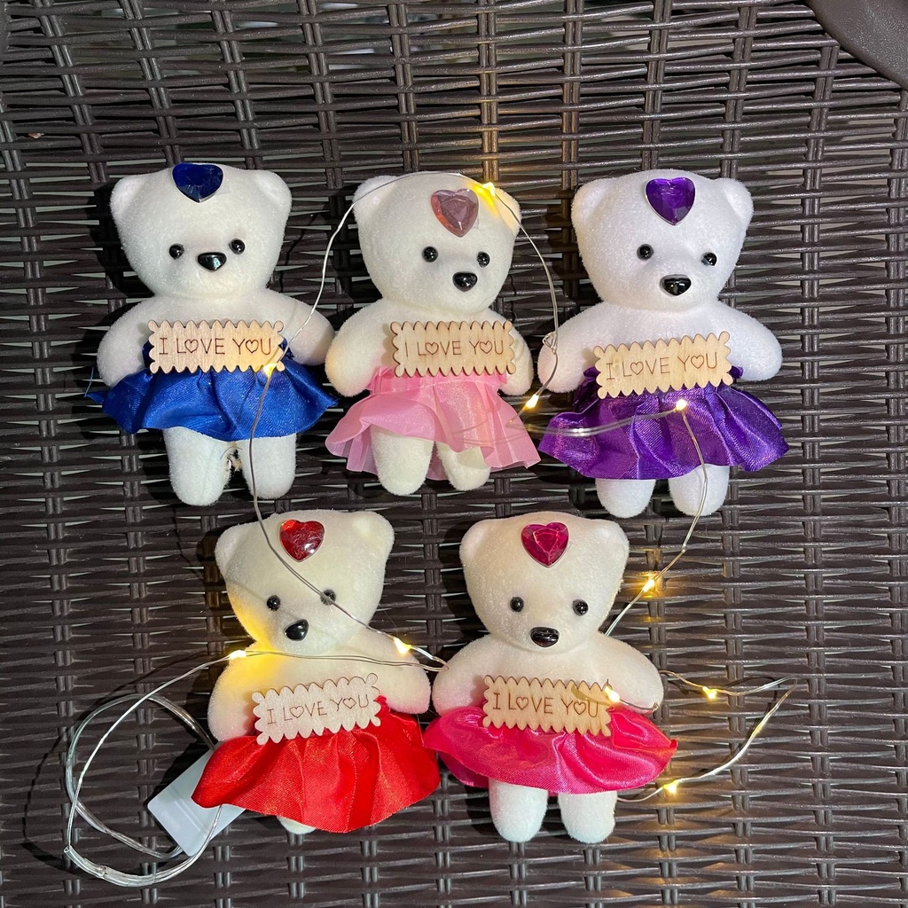 Khatinstore Boneka Beruang Bunga Bouquet / Wisuda / Lulus / Kelulusan / Bear / BS / Import / Love / Rok Mini / I Love You / Kualitas Baik / Bagus / Terbaik
