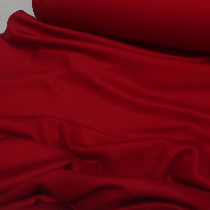 kain rayon twill viscose premium import bahan baju warna maroon