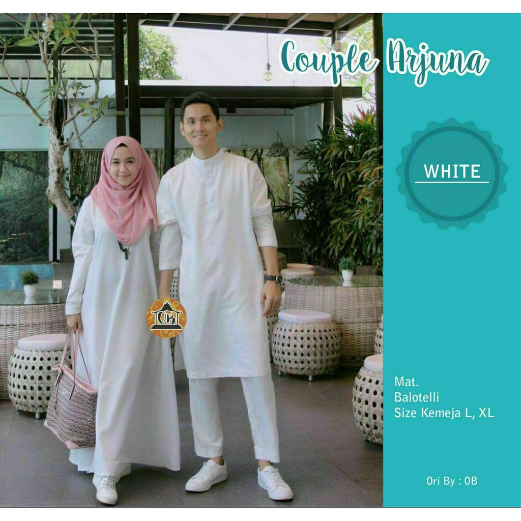 COUPLE ARJUNA COUPLE GAMIS PUTIH COUPLE EDISI LEBARAN COUPLE SANTRI SERAGAM KONDANGAN