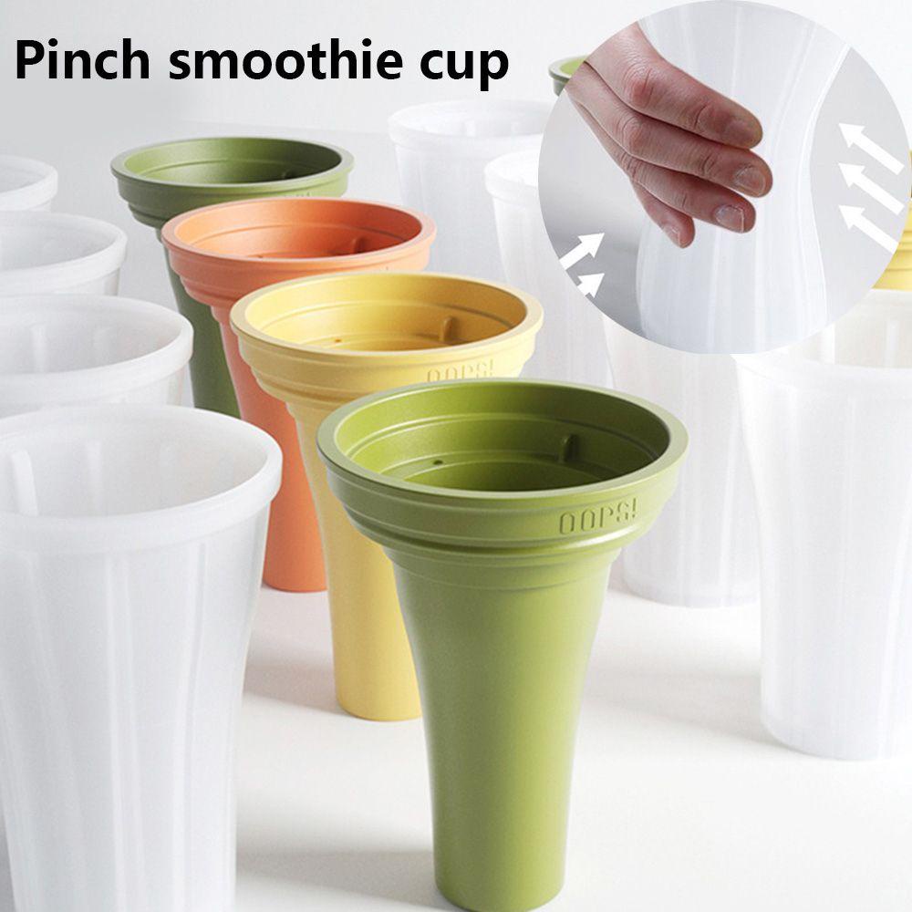 Solighter Summer Anak Bisa Smoothies Dengan Cepat Ice Maker Silicone Slushy Cup