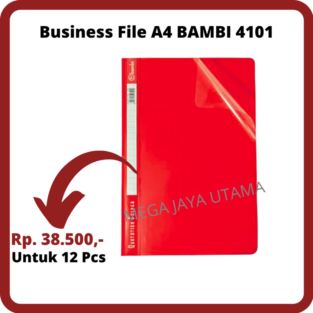 

Business File A4 BAMBI 4101 Merah isi 12 Pcs