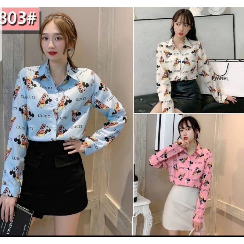 Kemeja L.Panjang MickeyMouse Gucci