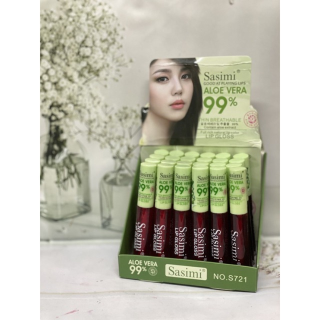 (12 PCS)SASIMI ALOE VERA / LIPTINT MISS GIRL ALOE VERA 99% BEST QUALITY!