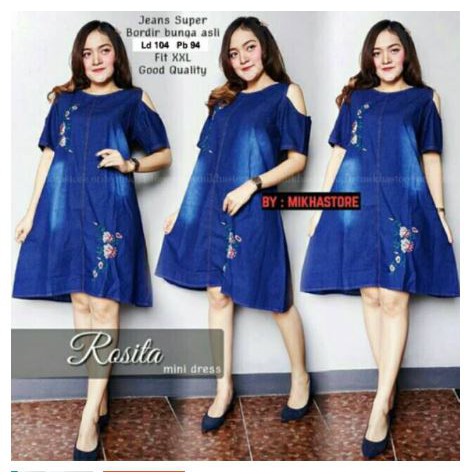 QILLA dress ||Rosita dress jeans wash dark/navy