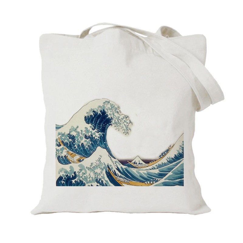 FINOM SURF BEACH - Tote Bag Wanita Korean Style Ombak Pantai