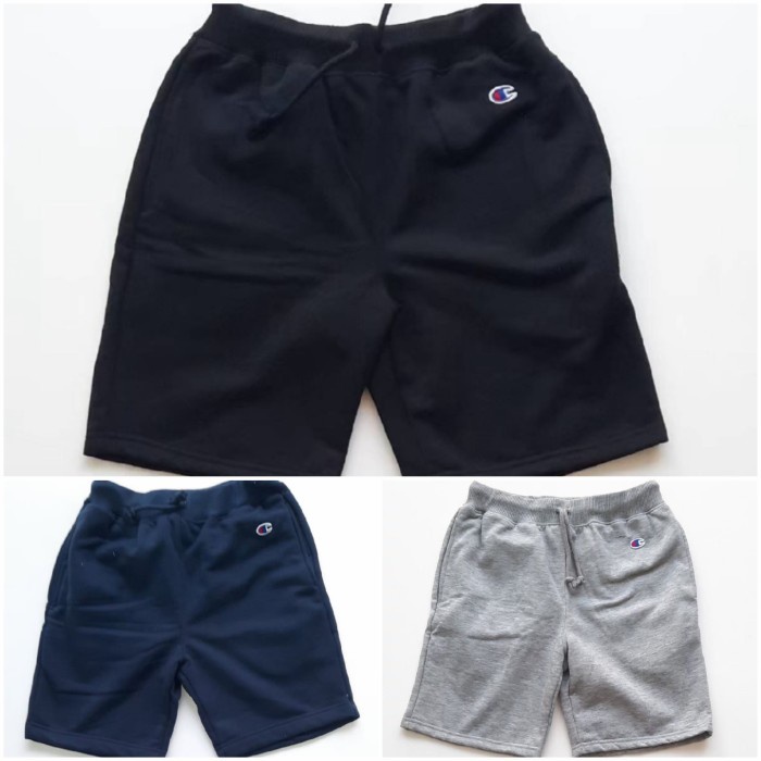 Celana Pendek Champion / Champion Short Pants Basic Logo Original - Abu-abu, M