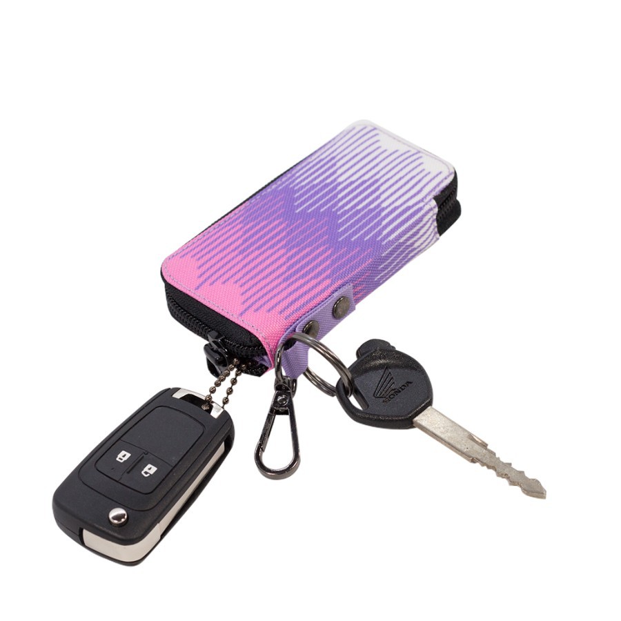 Dompet STNK - Dompet STNK Mobil - Dompet kunci STNK - Dompet Kunci keyless mobil - Gantungan motor - Gantungan kunci mobil - Gantungan kunci STNK 2 slot - Gradasi ungu - DS56